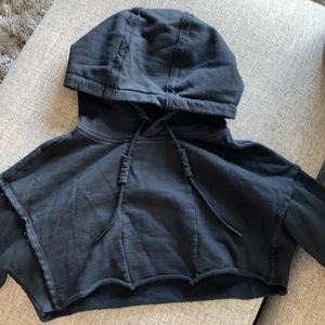 Gymshark legacy black cropped hoodie